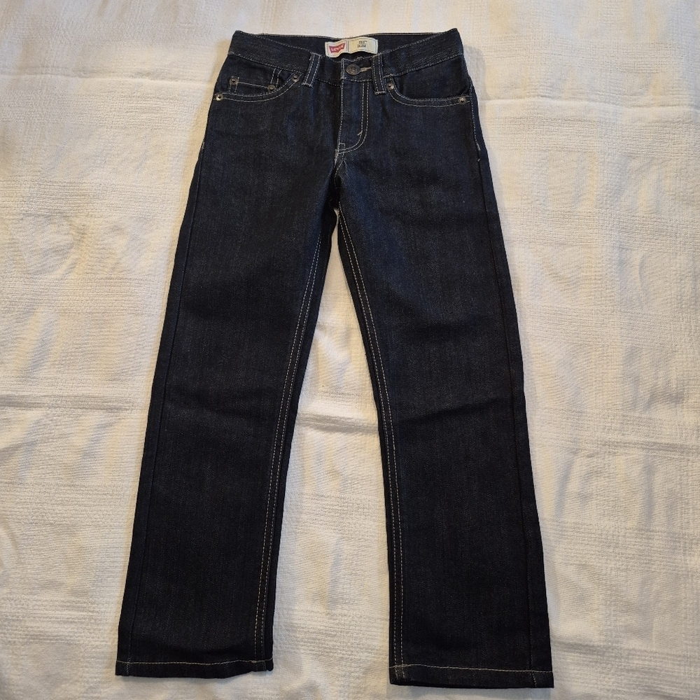 Levi's 511 Slim boys size 6 jeans dark wash adjustable waist, EUC